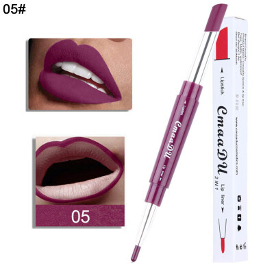 

2 in 1 Dual Head Lipliner Pencil Waterproof Long-lasting Stick Soft Lip Makeup