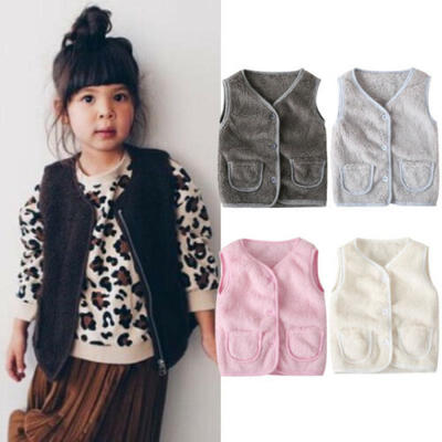 

US Infant Baby Girl Boy Winter Warm Clothes Vest Jacket Waistcoat Coat Outwear
