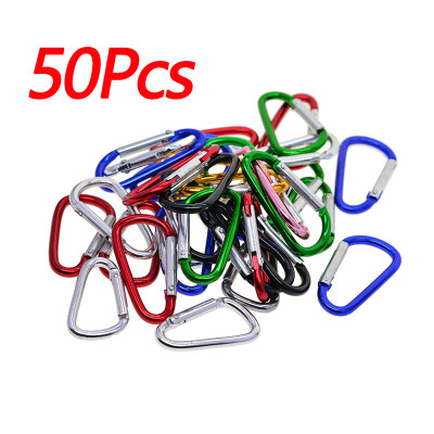 

50100pc Outdoor Camping Aluminum Carabiner Spring Belt Clip Key Chain Practical