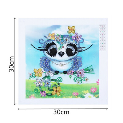 

DIY 5D Partial Cross Stitch Drill Rhinestone Crystal Arts Special Shaped Diamond Painting Butterfly Peacock Wolf Owl Flower