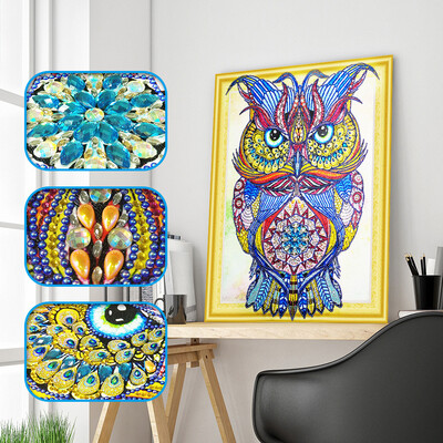

Gobestart Special Shaped Diamond Painting DIY 5D Partial Drill Cross Stitch Kits Crystal R