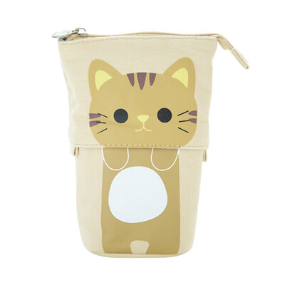 

Household Telescopic Pen Bag Cute Cartoon Multi-function Deformable Portable Cosmetic Bag Telescopic Vertical Canvas Pen Holder