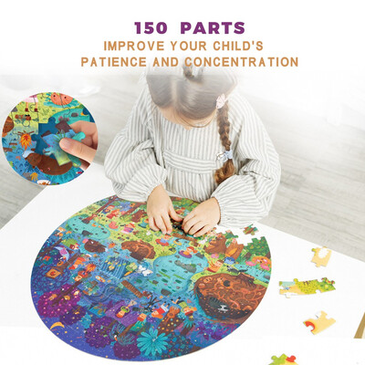 

YIWULAForest Animal Pattern Puzzle Early Learning Educational Toys 150Pc Holiday Gift