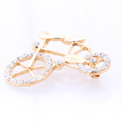

Cute Design Small Bike Bicycle Creative Scarf Buckle Brooch Pins Brooches Gift