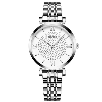 

TEVISE T09 Women Watches Feminine Waterproof Sport Quartz Watch Full Steel Military Watch Women Girl Clock for Female