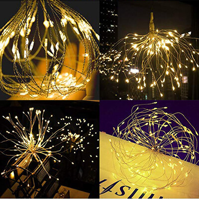 

Siaonvr Firework Solar Power LED String Copper Wire Fairy Lights Xmas Party Decor Lamp