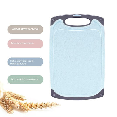 

Kitchen Cutting Board Natural Wheat Straw Non-slip Vegetables Fruit Chopping Board Dishwasher Safe