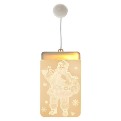 

Christmas Round LED Holiday Snowflakes Santa Claus Fairy Lights Battery Powered Hanging Ornaments Xmas 2019 Tree Party Home Deco