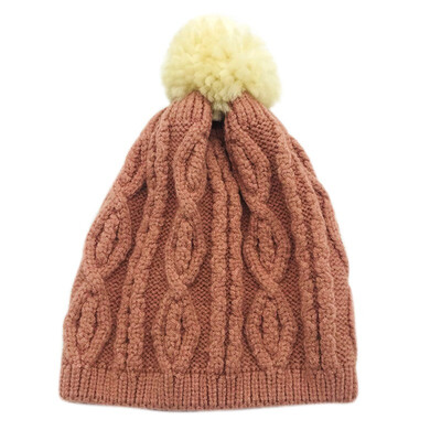 

Baby Hat Baby Hat Winter Newborn Wool Earmuffs Twist Hair Ball Warm Cap