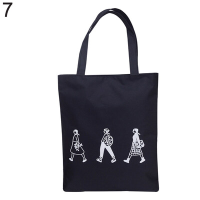 

Fashion Women Canvas Letter Pattern Handbag Single Shoulder Bucket Bag Gift