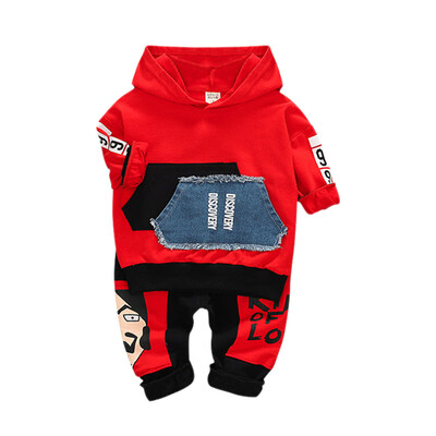 

Autumn Set Baby Boys Long Sleeve Letter Hoodie Sweatshirt TopsPants Trouser Costume Set