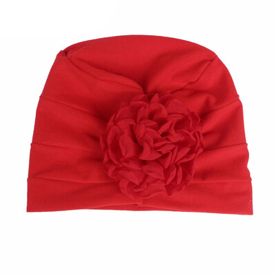 

Newborn Baby Elastic Hats Girls Solid Flower Design Boys Soft Caps Infant Turban Hats Caps 0-3Y