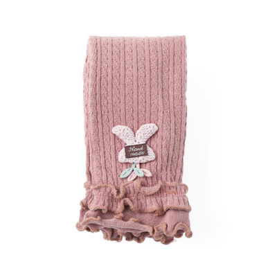 

Girls Leggings Candy Color Lace Ruffle Leggings with Cute Decor for 0-5Y Baby Girl Kids Children Soft warm pants