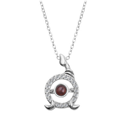 

925 Sterling Silver 12 Constellations Projection Necklaces Charm Chain Collar Birthdays Christmas Jewelry