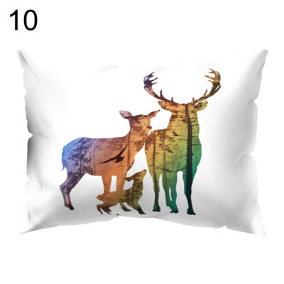 

Color Animal Printed Rectangle Throw Pillow Case Cushion Cover Home Car Decor