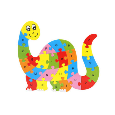 

〖Follure〗Kids Baby Wooden Wood Animal Puzzle Numbers Alphabet Learning Educational Toy