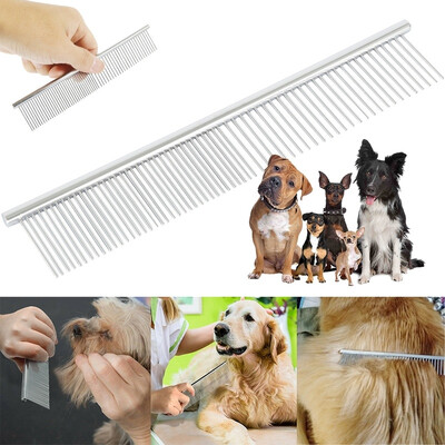 

Willstar Pet Puppy Dog Cat Double Row Teeth Brush Grooming Hair Comb Fur Rake