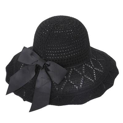

Ladies Undercover Floppy Foldable Wide Brim Straw Hollow Beach Holiday Sun Hats