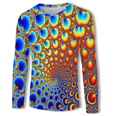 

Plus Size Mens 3D Print T-shirt Tops Long Sleeve Casual Sweatshirt Personalized