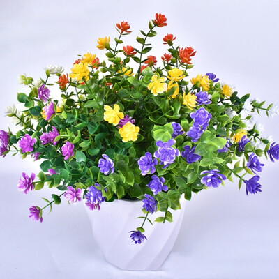 

Artificial Eucalyptus Flower Leaves Fake Plants For Home Office Wedding Decoration