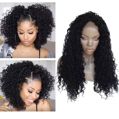 

Tailored Natural Brazilian Sexy Black Lace Front Wigs Stragiht Synthetic Fashion Wig Hot