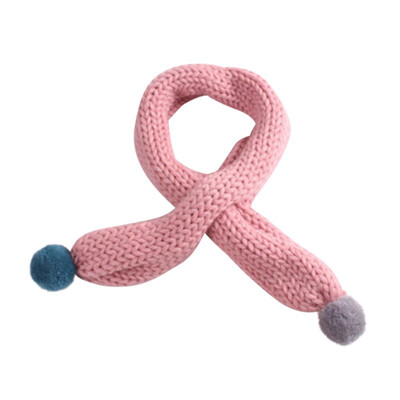 

Fashion Lovely Autumn Winter Boys Girls Baby Kid Solid Scarf Warm Knitted Collar Scarves For Women Female Bandanas