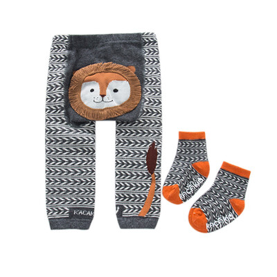 

Cartoon Baby Boys Girls Leggings Autumn Winter Warmer Cotton PP Pants TrousersSocks 0-6Y
