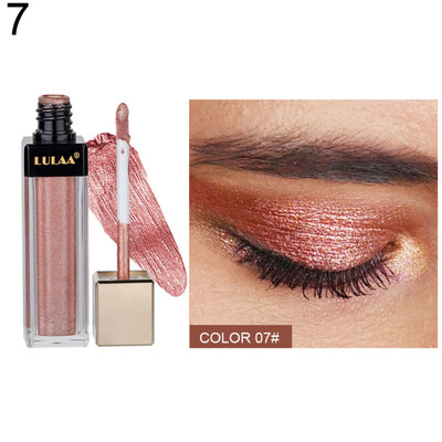 

LULAA 12 Colors Glitter Liquid Eyeshadow Smoky Waterproof Long Lasting Cosmetic