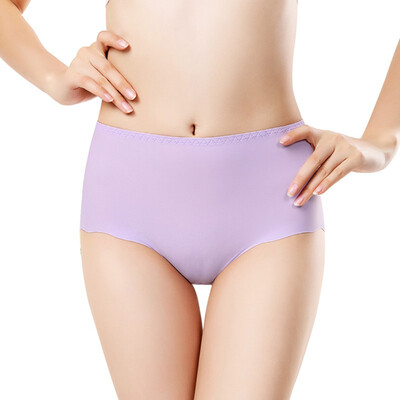 

1PC Sexy Seamless Briefs Ultra-thin Traceless Trimming Ruffles Soft Underwear Womens Panties Plus Size Panties -3XL