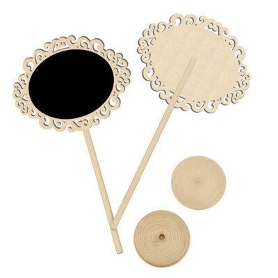 

10PCS Mini Wood Chalkboard Blackboard Wooden Place Card Holder Table Number for School Event Office Decoration