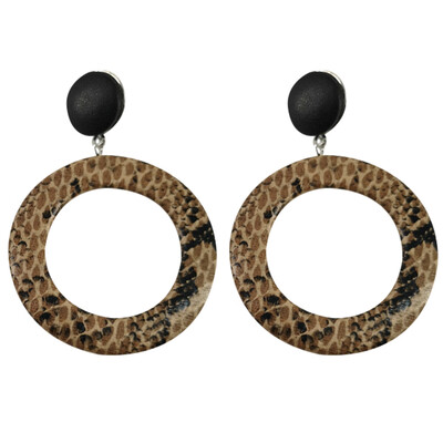 

Vintage Oversized Circle Earrings Punk Snake Serpentine Geometric Hanging Earring Ladies Party Jewelry