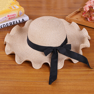 

Foldable hollow lace straw hat female literature&art RETRO sunshade hat fisherman hat shell pattern sunhat summer