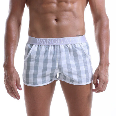 

2019 Men shorts Mens sleepwear cotton breathable loose boxer shorts Mens underpants home shorts