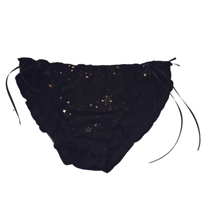 

Women Panties New Japanese Girl Ice Silk Panties Star Ribbon Mid-Waist Ladies Briefs Large Size Ladies Underwear