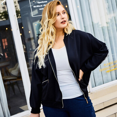 

Gobestart Womens Fashion Solid Color Long-Sleeved Plus Size Loose Knit Jacket Coat