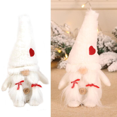 

Scandinavian Gnome Nisse Christmas Decoration Toy White 12x9 cm Type 1