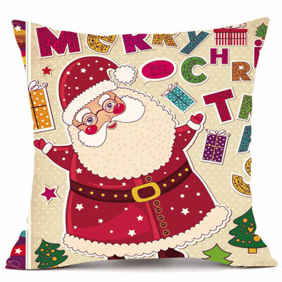 

Tailored Merry Christmas Pillow Cases Super Cashmere Sofa Cushion Cover Home Decor