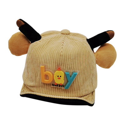 

New Kids Autumn Hat Baby Boy Cute Soft Baseball Cap Breathable Letter Cartoon Visors Hats