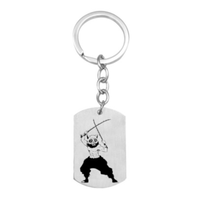 

Fat Bear Anime Demon Slayer Stainless Steel Keychain Key Ring Bag Phone Decor