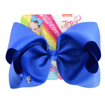 

Solid color large bow fabric ribbed polyester bow hairpin girl hair accessories