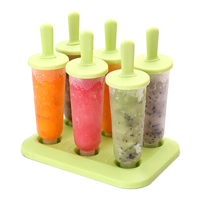 

Popsicle Molds 6 Piece Round Reusable Easy Release Ice Pop Molds BPA Free for Boys Girls