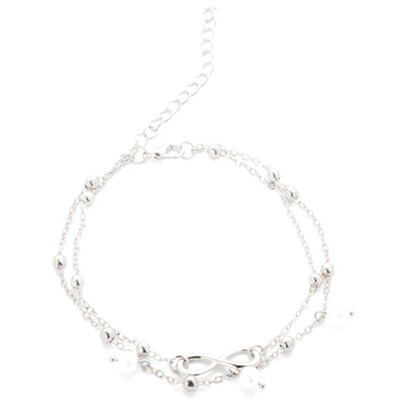 

Summer new small fresh jewelry lady anklet 8 word imitation pearl anklet