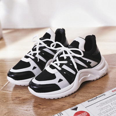

Sneakers Women Summer Vulcanize Female Fashion Sneakers Lace Soft Basket Femme Dad Platform Breathable Mesh Sneakers for Women