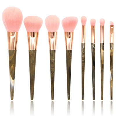 

8Pcs Professional Makeup Brushes Set Goat Hair Blush Powder Highlight Repair Capacity Make Up Brush Kits
