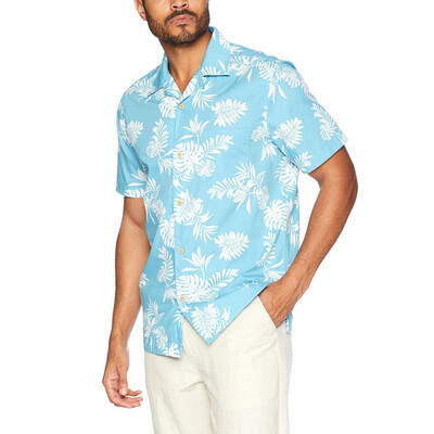 

Toponeto Men Casual Summer Printed Button Short Sleeve Hawaiian T-Shirt Top Blouse