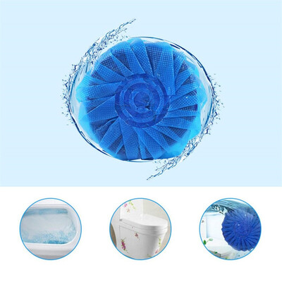 

〖Follure〗5PC Automatic Toilet Bowl Antibacterial Cleaning Tabs Cleaner Deodorizer Blue