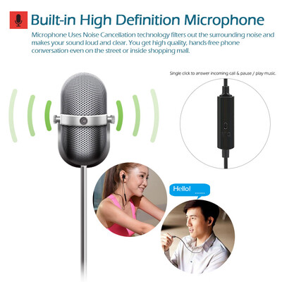 

FC12 Stereo Music Headset Air Tube 35mm Anti-radiation Earphone In-ear Headphone Radiation Free Noise Reduction Line Control with