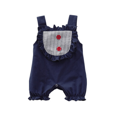 

Infant Baby Girls Boys Stripe Print Sleeveless Rompers Kids Bodysuit Jumpsuit Newborn Clothes