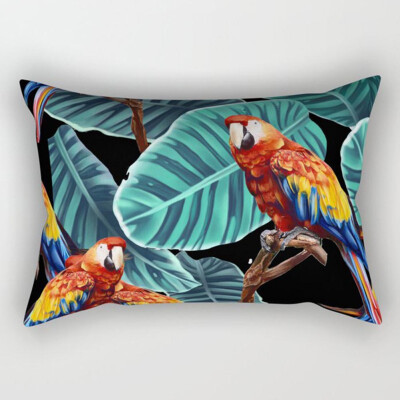 

Tropical Palm Leaves Printing Sofa Pillowcase Rectangle Cushion Cover Home Decor