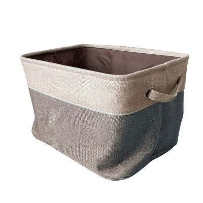 

Cover-less Cotton Linen Storage Baskets Double-layer Storage Box Canvas Clothes Toy Car Storage Compartment Wine Red Large